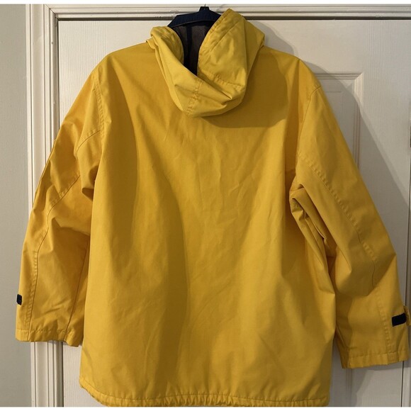 Pacific Trail Women L Outdoor Wear Wind Breaker Rain Coat Hooded Jacket Yellow - Picture 2 of 16